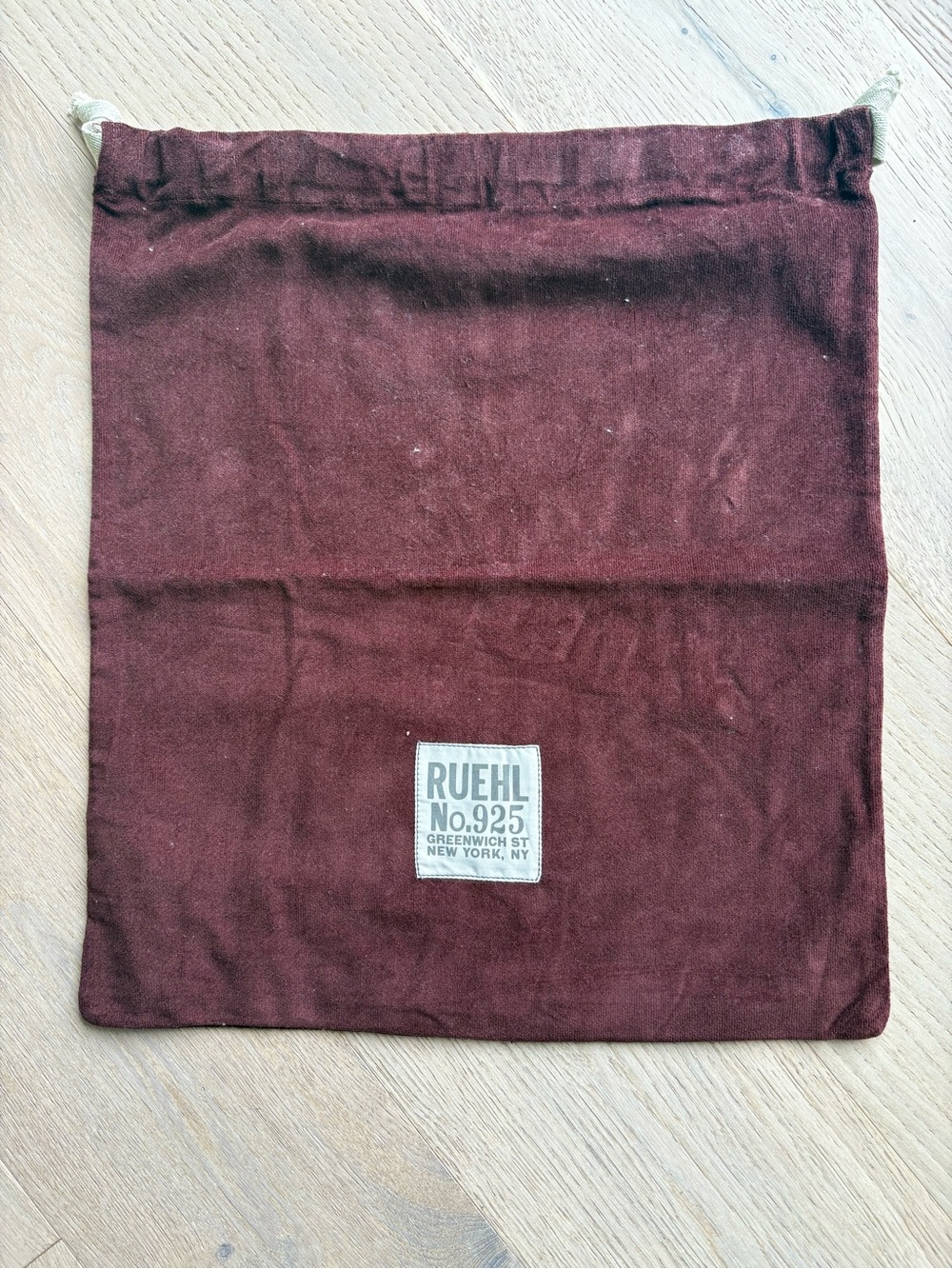 Ruehl No.925 Burgundy Drawstring Dust Pouch